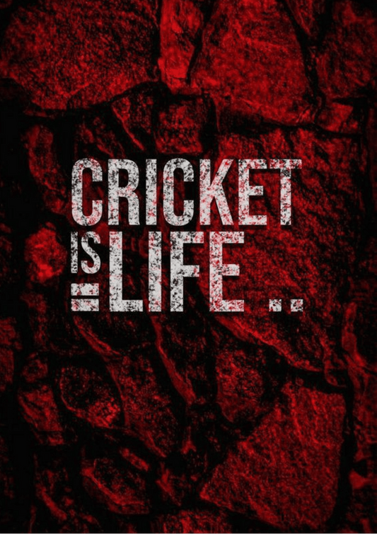 Red & Black Cricket Passion Poster